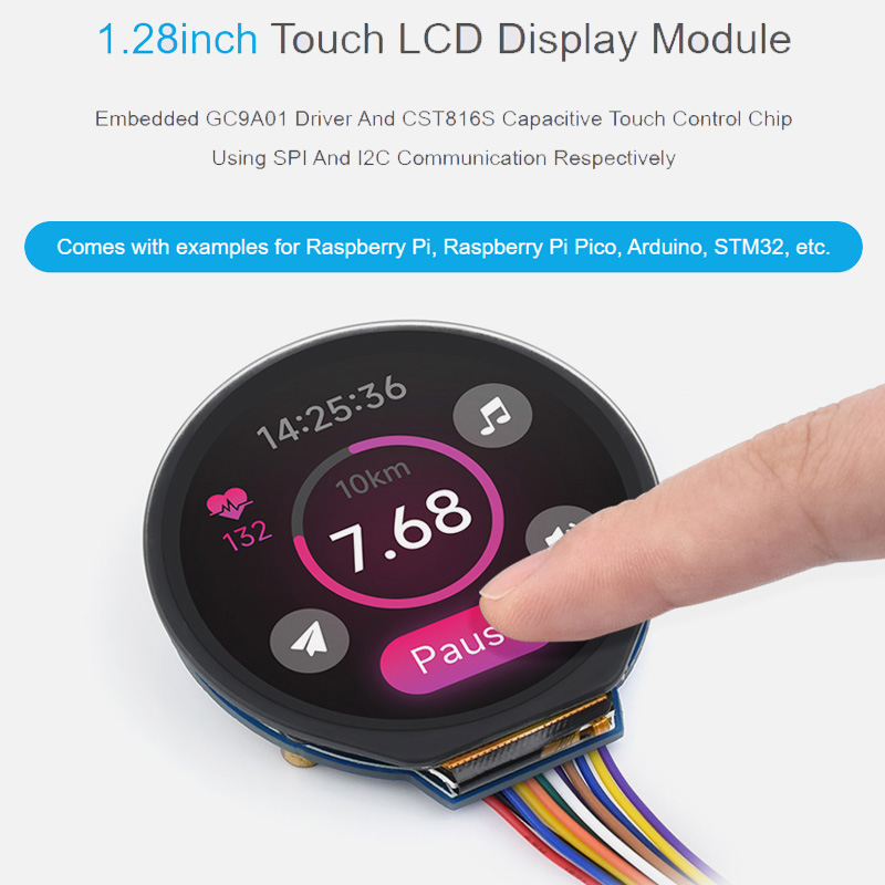 I2C Lcd Display - Moduł wyświetlacza LCD dotykowego 1,28 cala