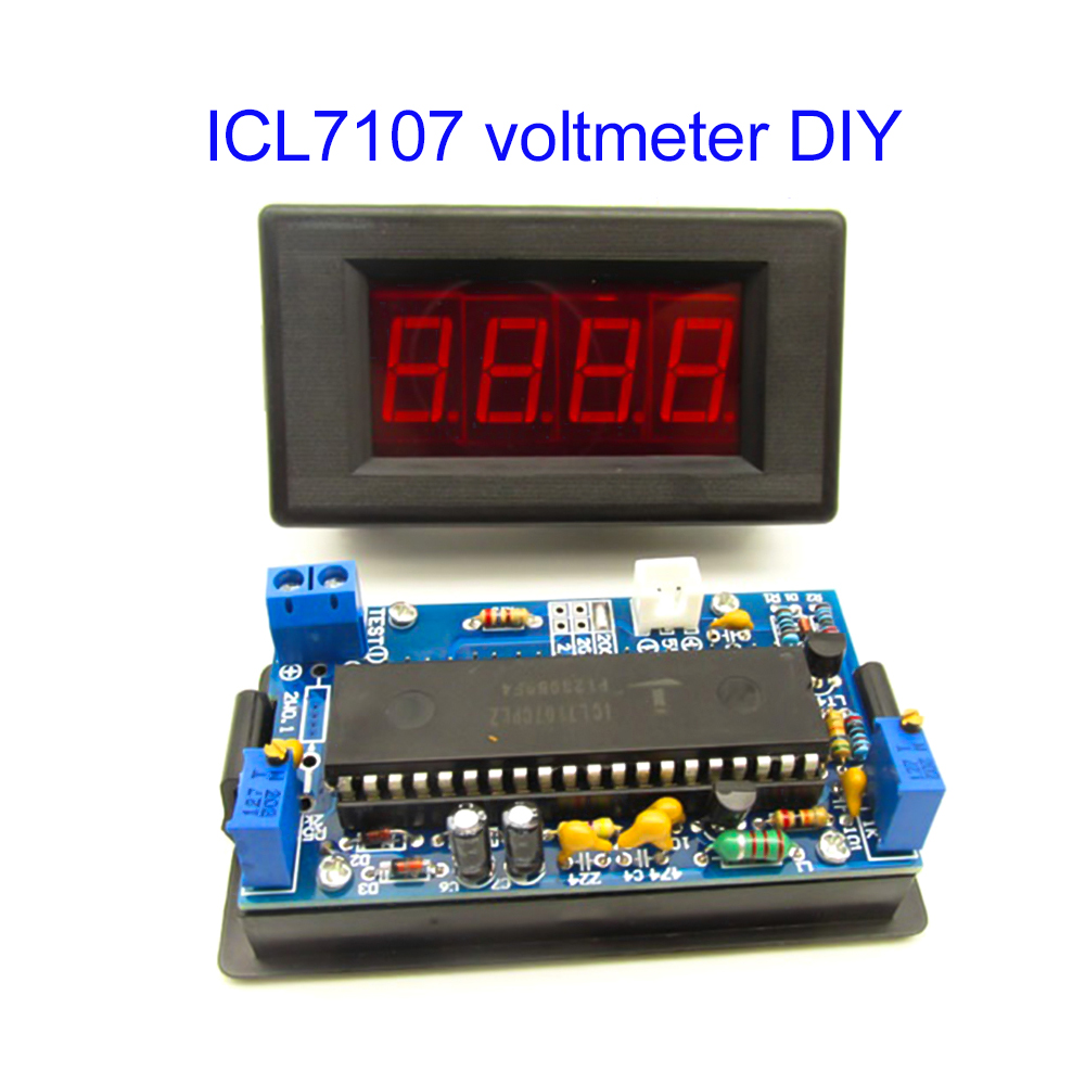 Diy Electronics Project Kit - Zestaw DIY Woltomierza ICL7107, Części do