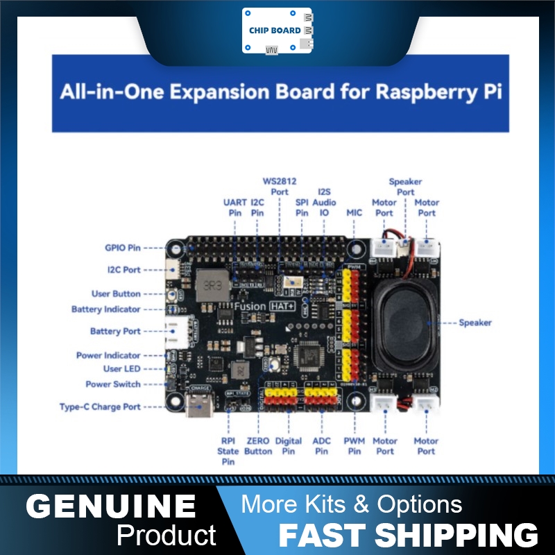 Raspberry Pi Zero - SunFounder Fusion HAT+: Karta rozszerzeń Raspberry