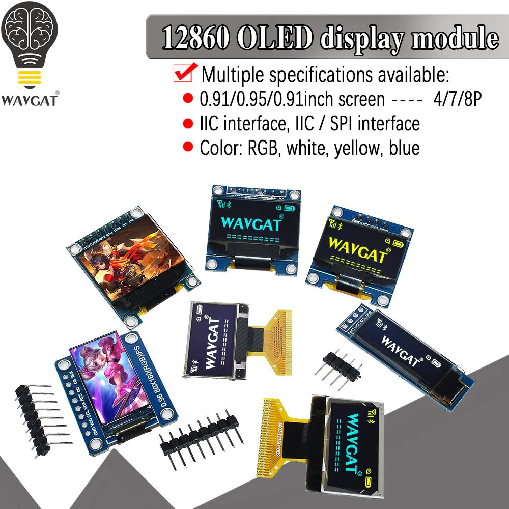I2C Lcd Display - Biało-Żółto-Niebieski Kolorowy 4-Pinowy 7-Pinowy 128X64 OLED