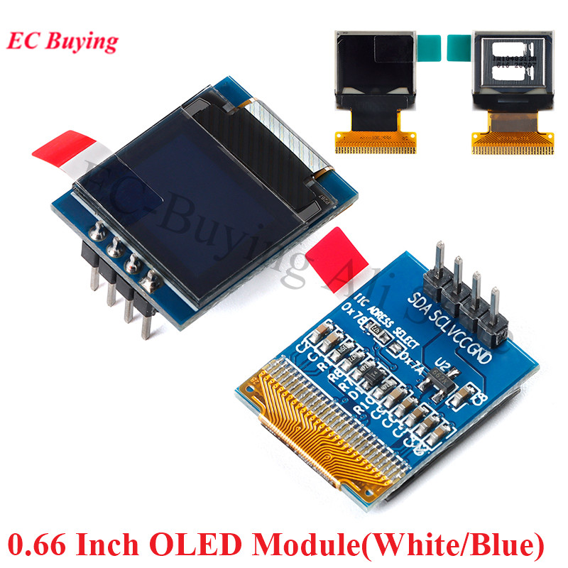 I2C Lcd Display - 0,66-calowy moduł wyświetlacza OLED LCD 64X48