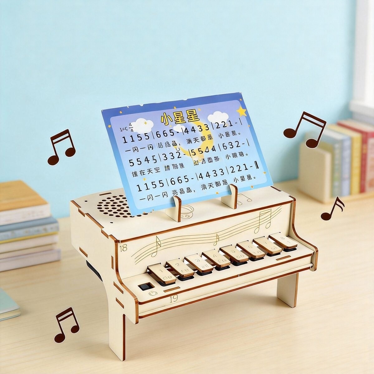 Diy Electronics Music - Zestaw do samodzielnego montażu drewnianego pianina