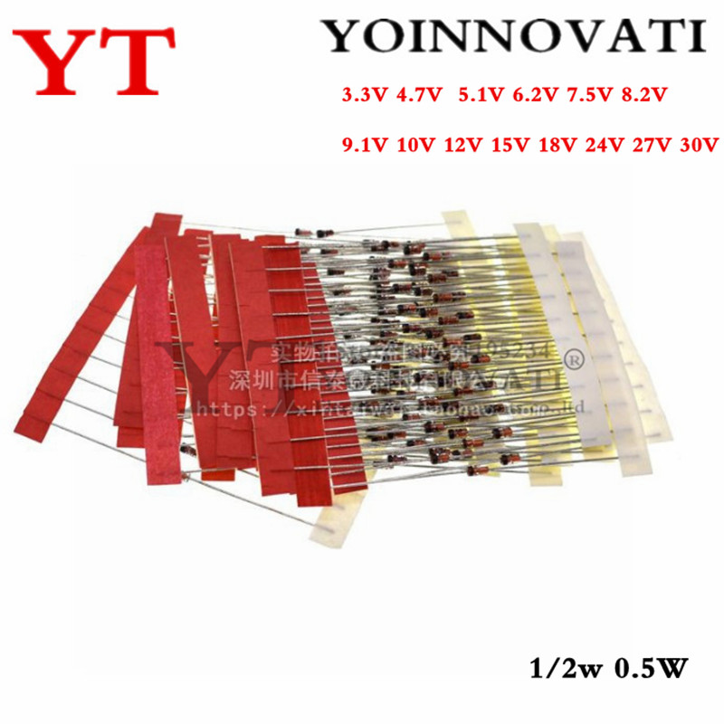 1/2w 0.5W dioda zenera 3.3-30V – Best Diy Electronics Kits recenzja i cena