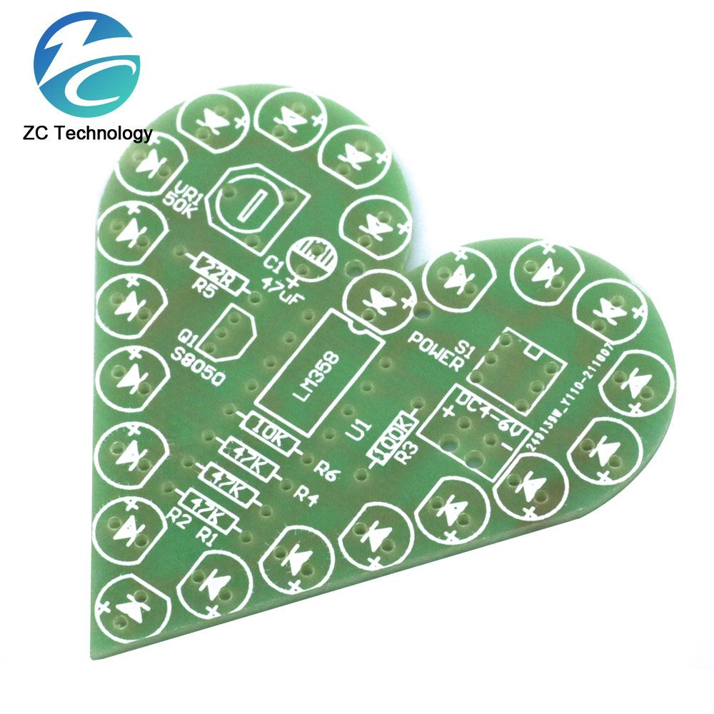 Zestaw DIY kształt serca lampa – Diy Electronics Learning Kit recenzja i cena
