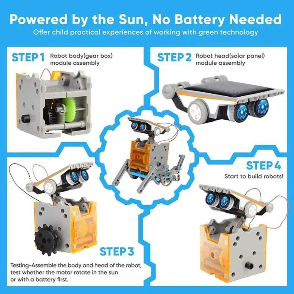 13 w 1 Robot zasilany energią  – Diy Kit Elektronik recenzja i cena