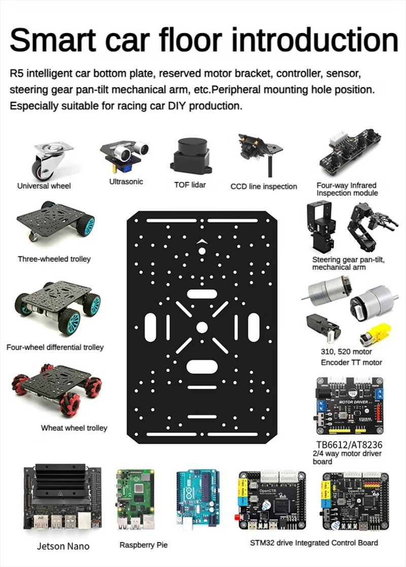 Podwozie robota 4WD z silnikie – Diy Kit Elektronik recenzja i cena